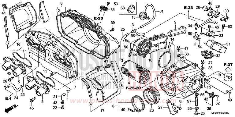 FILTRE A AIR de CB1100 ABS CANDY GLORY RED-U (R101) 2013